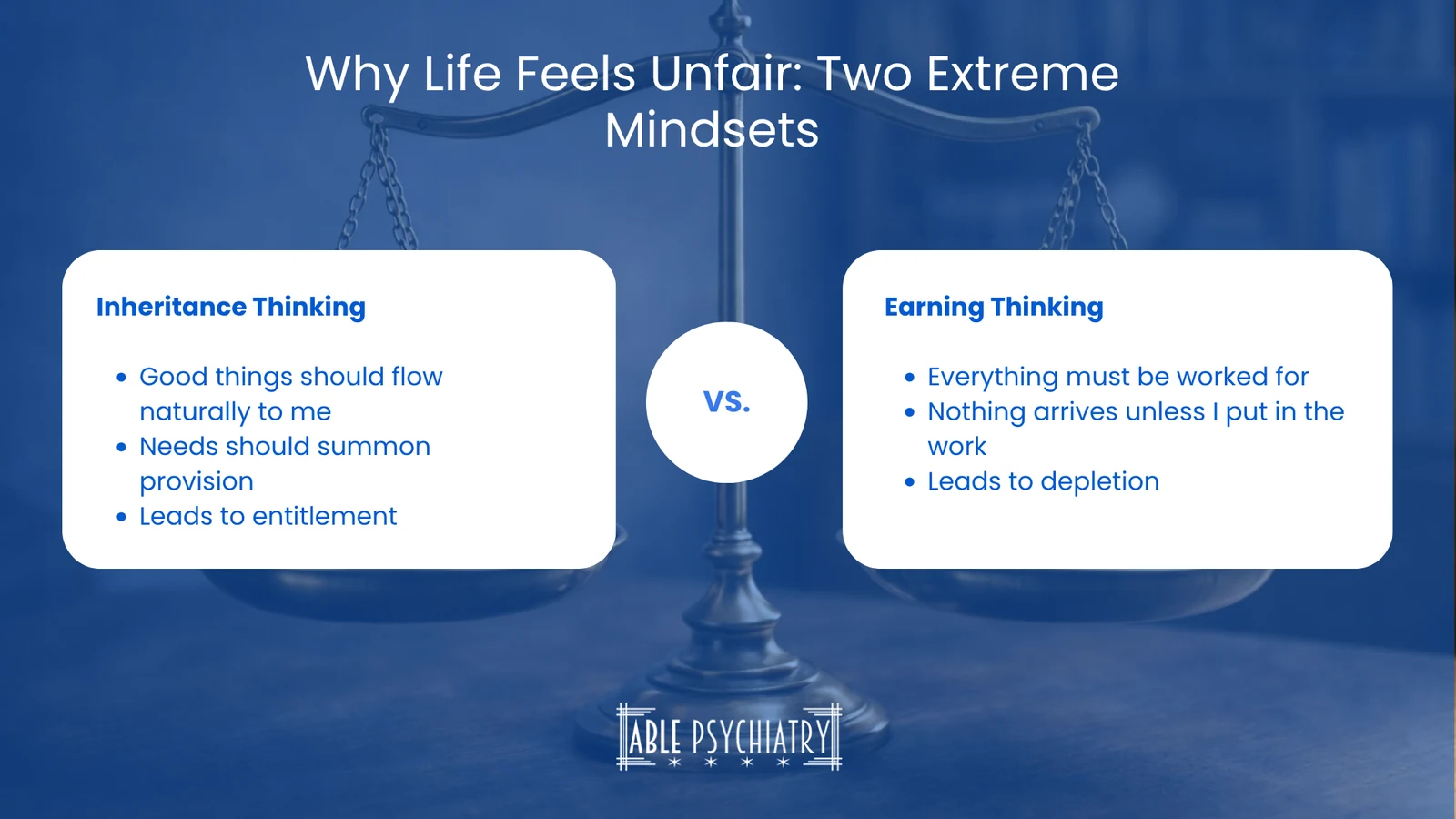 Why life feels unfair: inheritance thinking versus earning thinking, two extreme mindsets